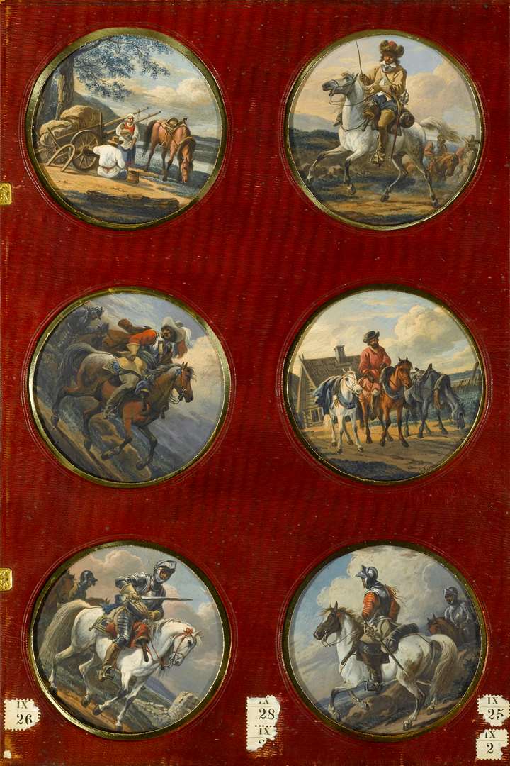 Six Roundels Depicting Horsemen